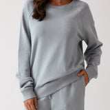 Weekend Cotton Knit Lounge Jumper | Sky-1
