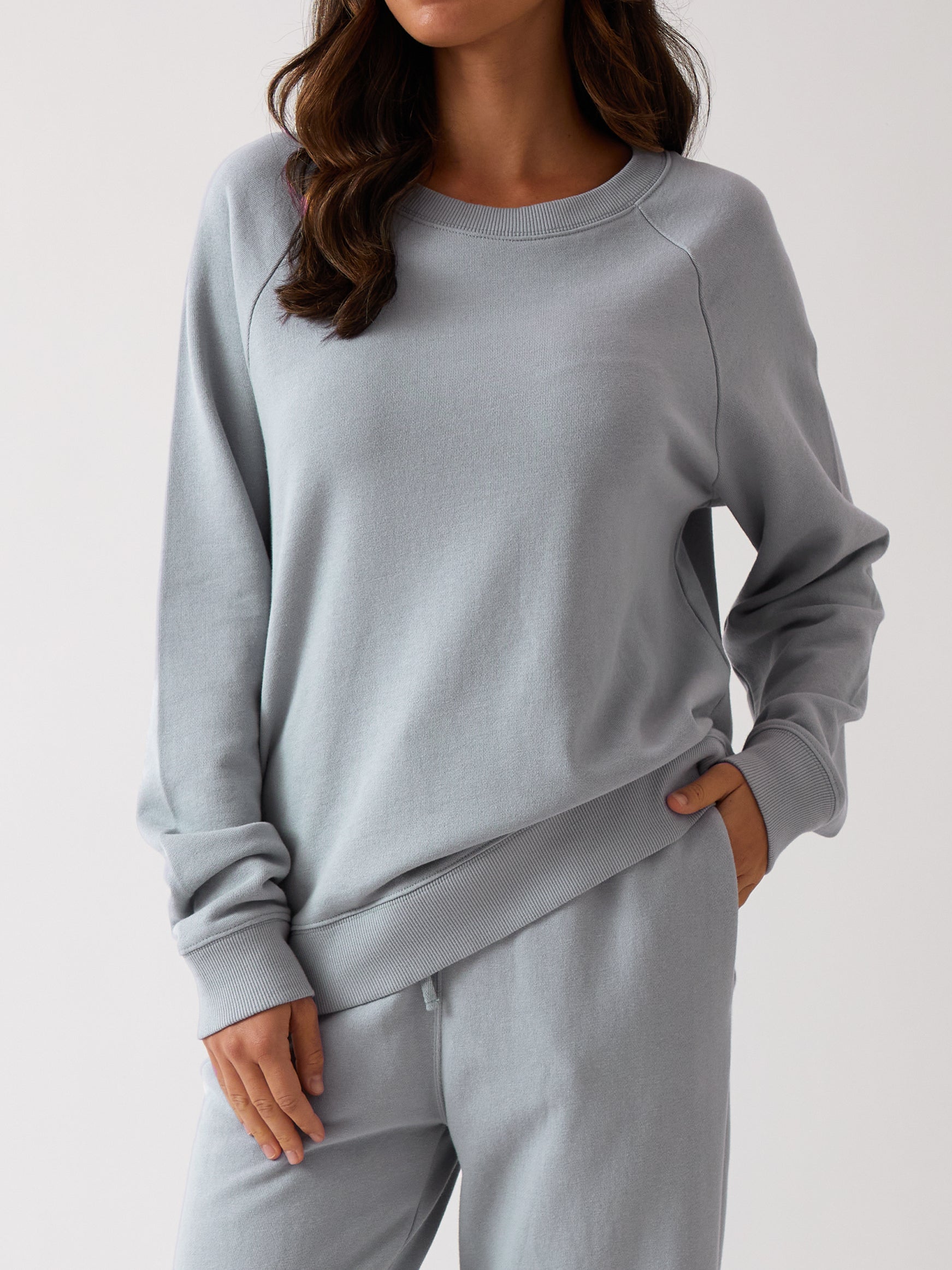 Weekend Cotton Knit Lounge Jumper | Sky-1