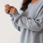 Weekend Cotton Knit Lounge Jumper | Sky-2
