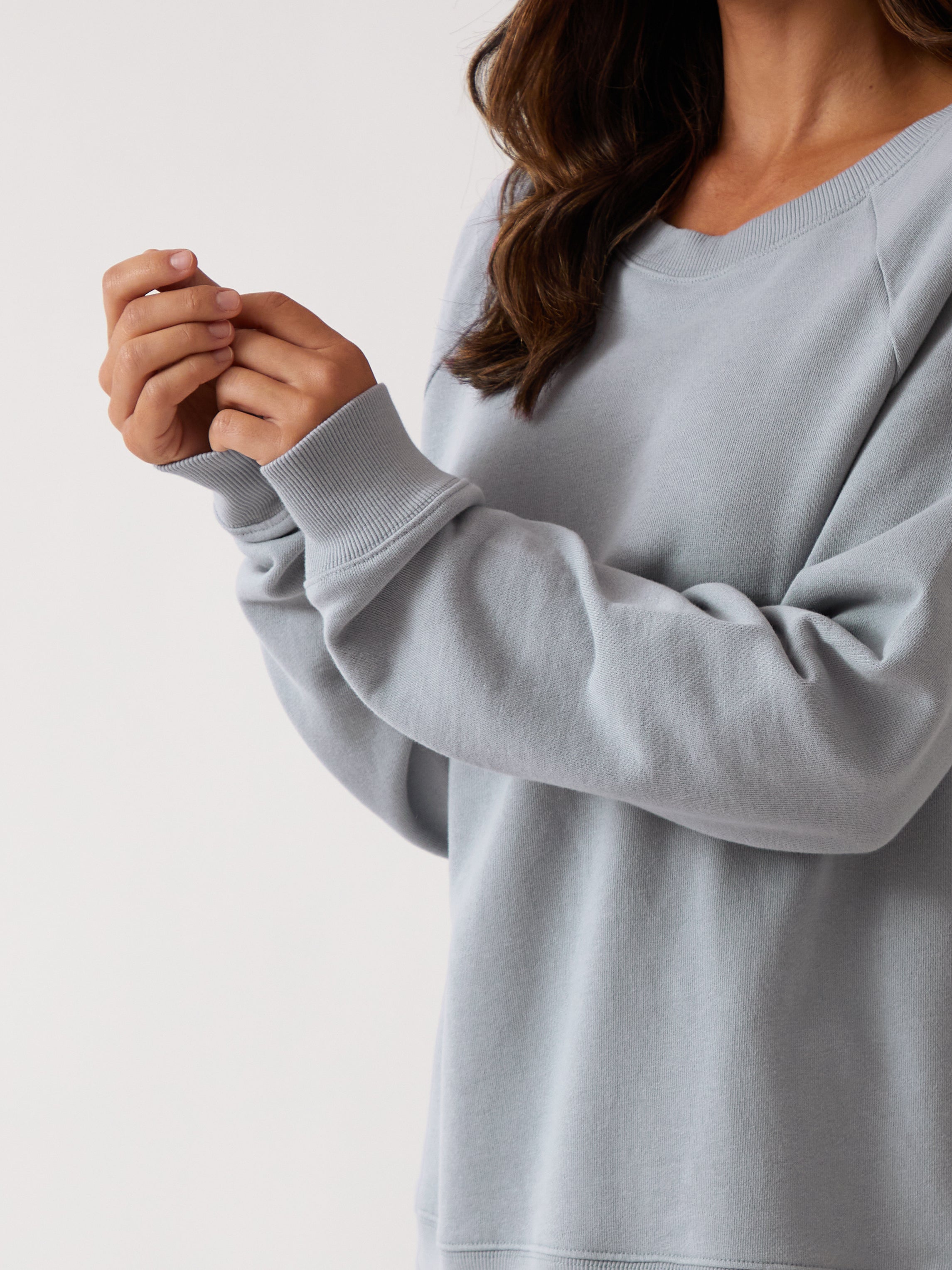 Weekend Cotton Knit Lounge Jumper | Sky-2