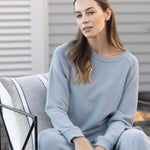 Weekend Cotton Knit Lounge Jumper | Sky-3