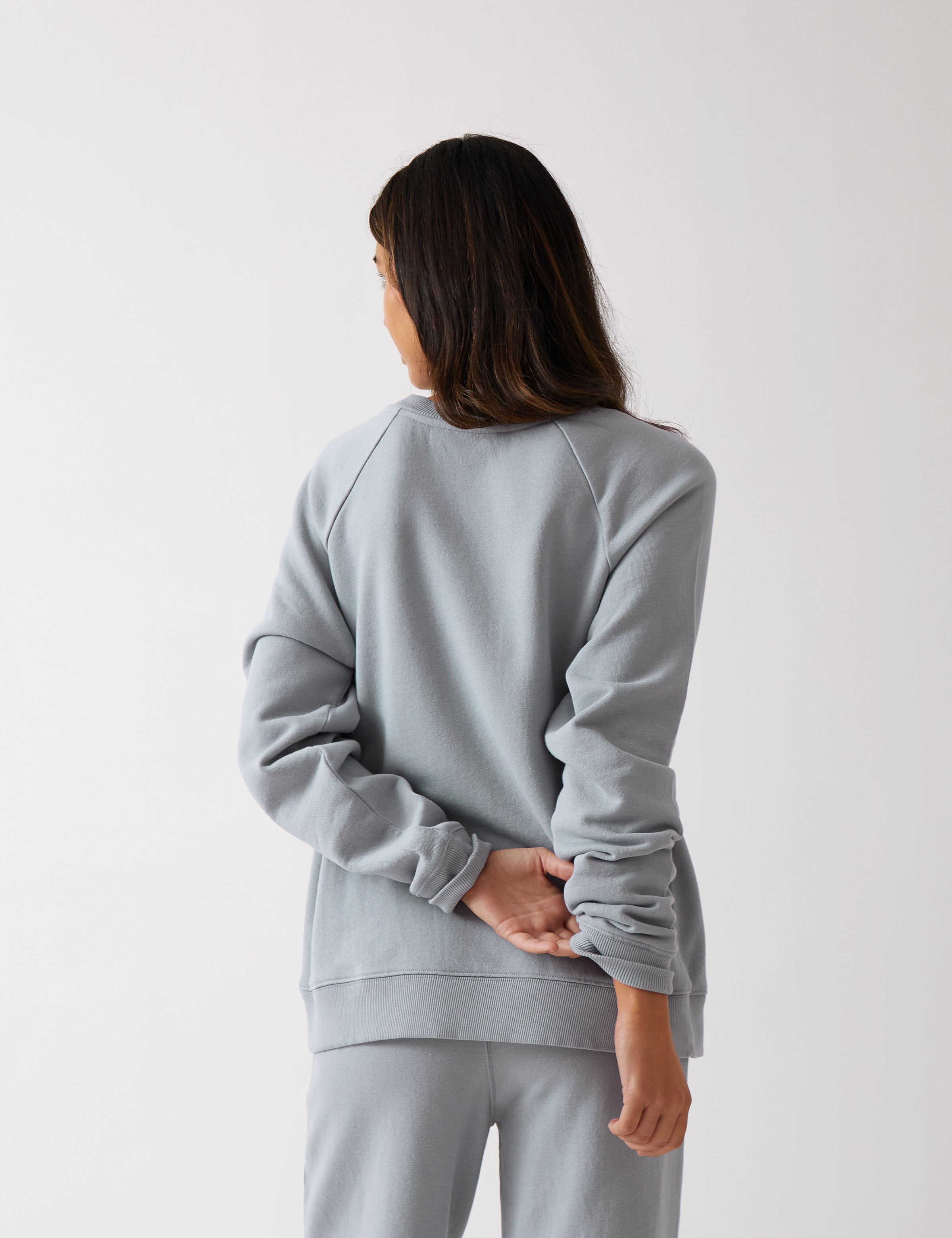 Weekend Cotton Knit Lounge Jumper | Sky-4