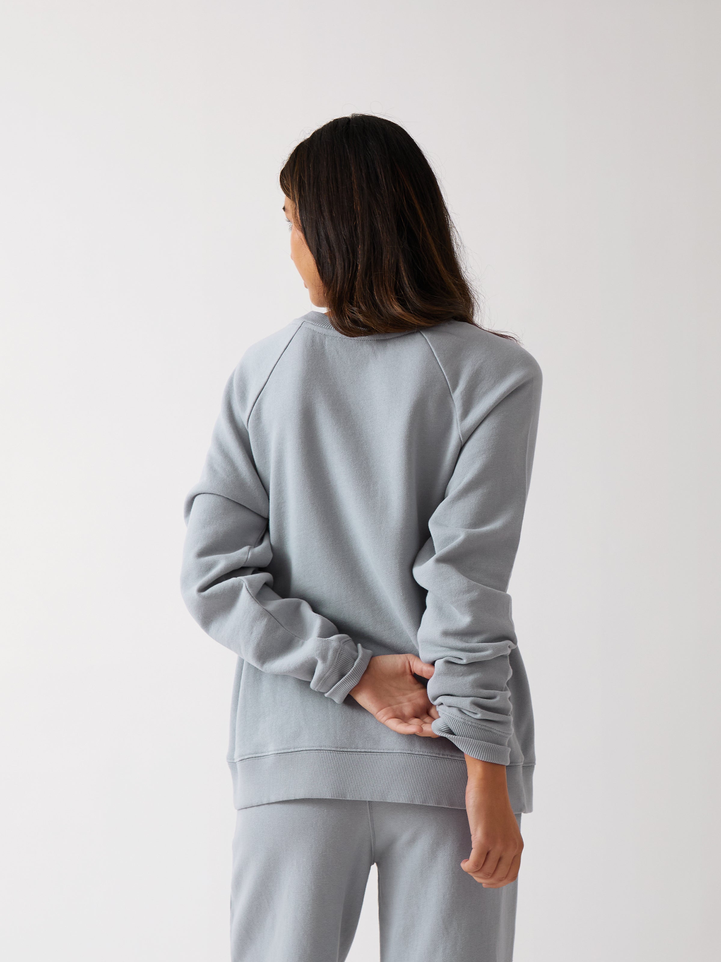 Weekend Cotton Knit Lounge Jumper | Sky-4