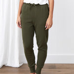 Weekend Cotton Knit Lounge Pants | Olive-1