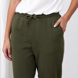 Weekend Cotton Knit Lounge Pants | Olive-3