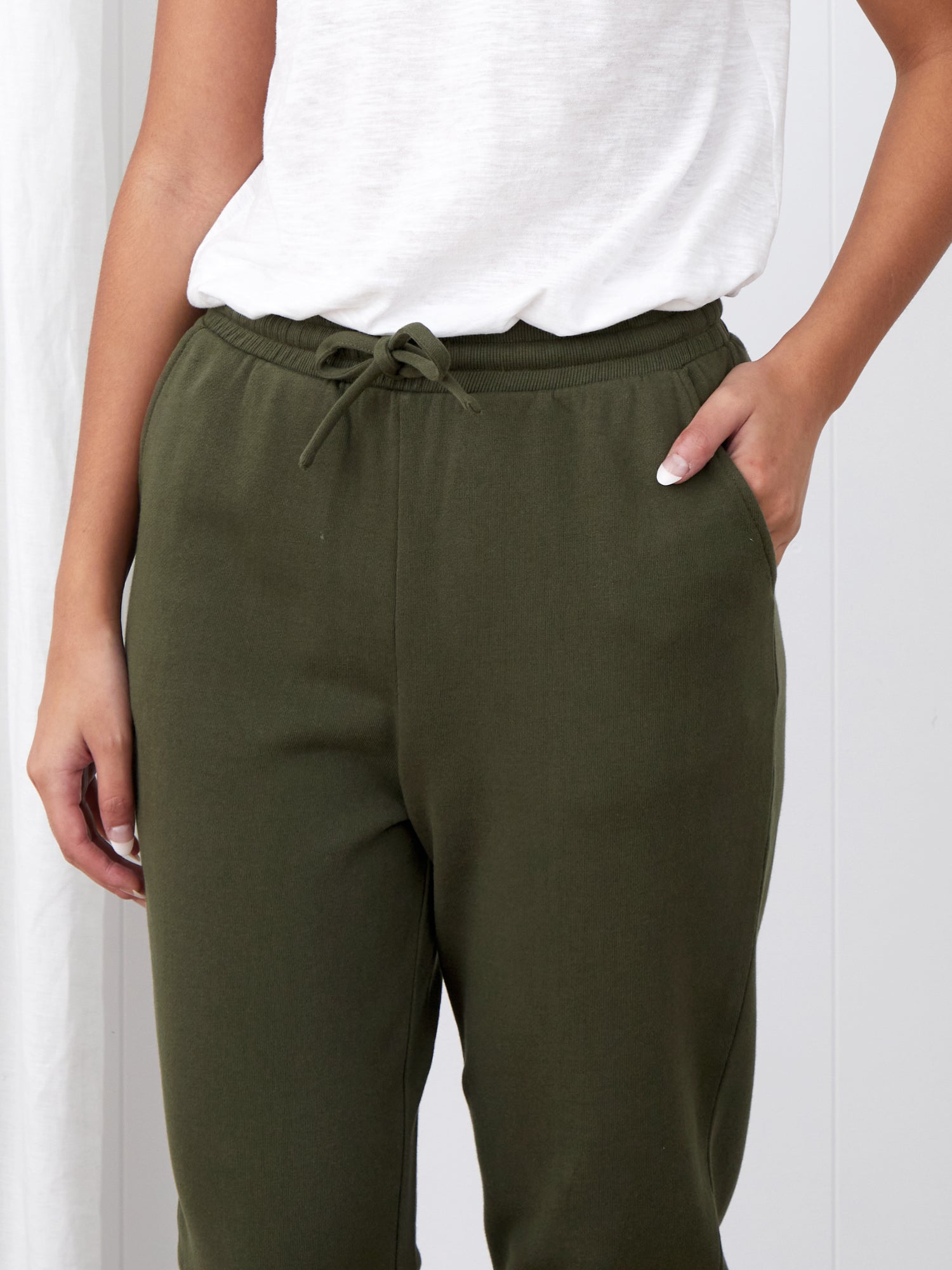 Weekend Cotton Knit Lounge Pants | Olive-3