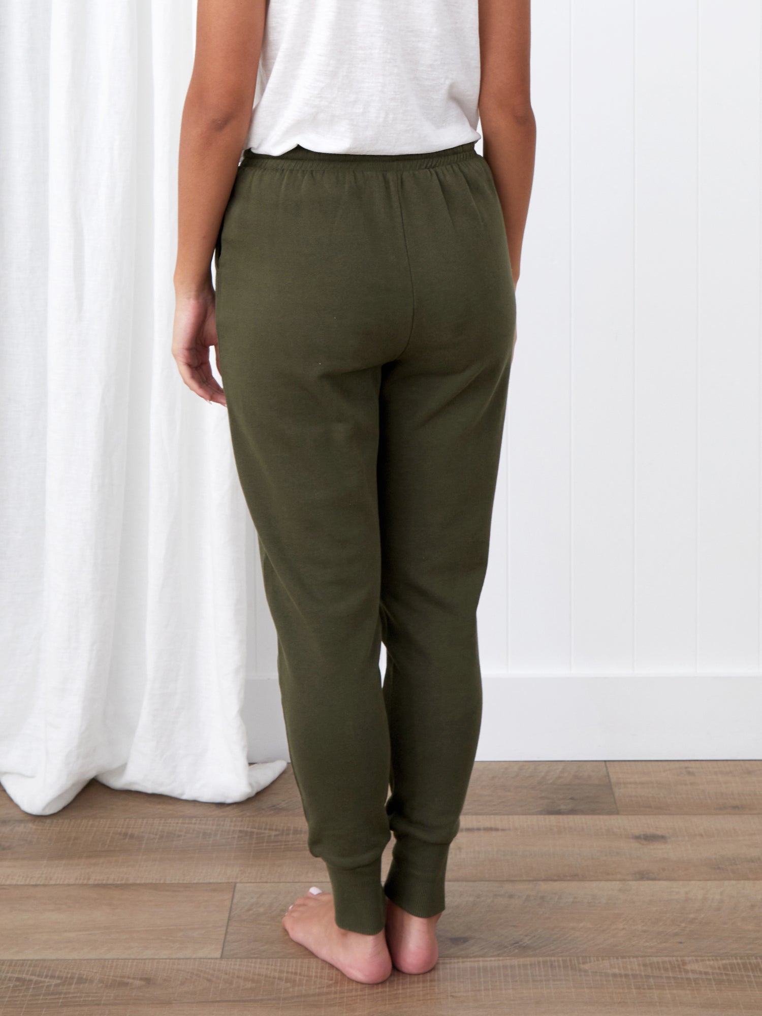 Weekend Cotton Knit Lounge Pants | Olive-4