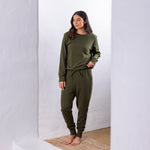 Weekend Cotton Knit Lounge Pants | Olive-5