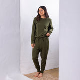 Weekend Cotton Knit Lounge Pants | Olive-5