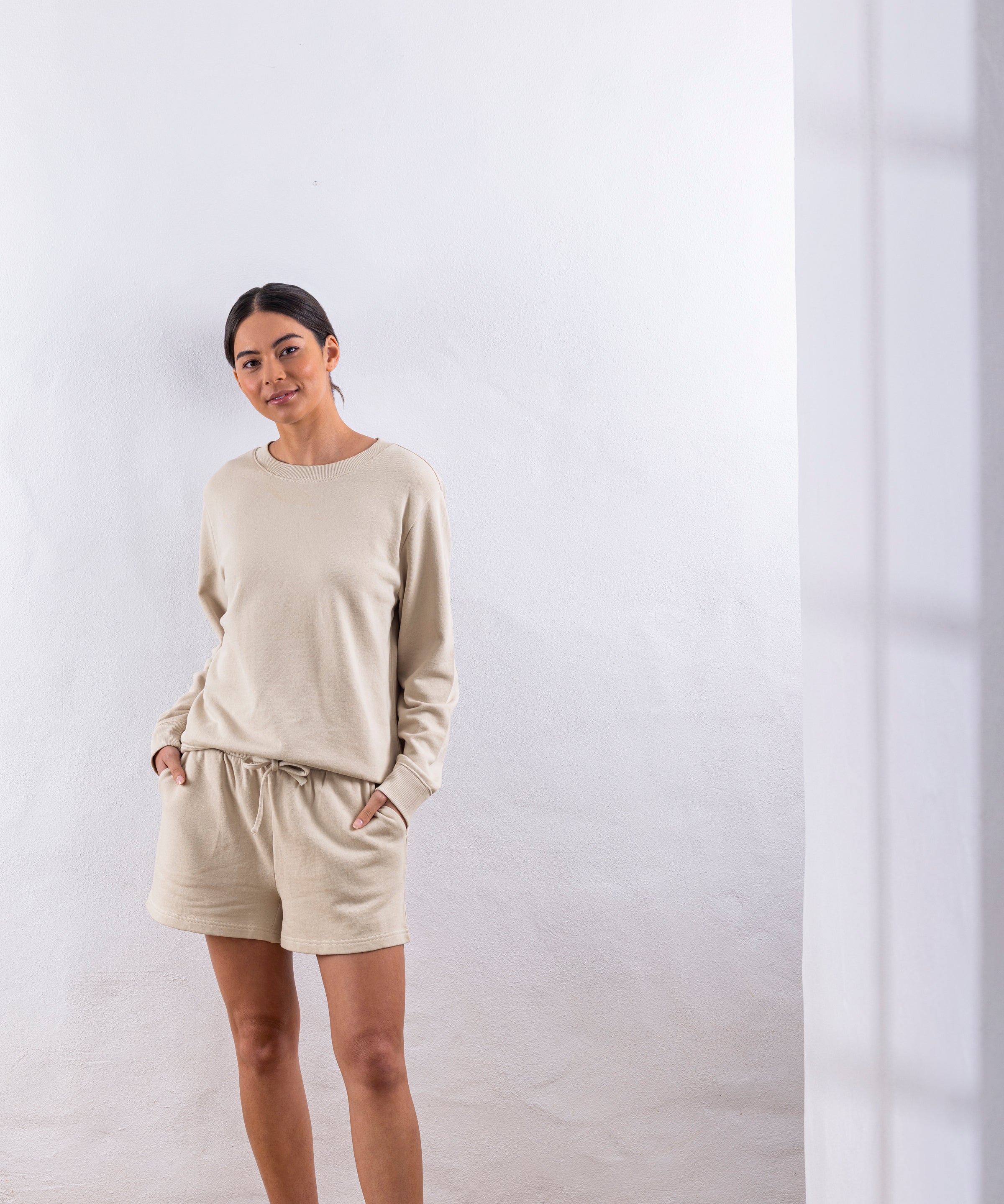 Weekend Cotton Knit Lounge Shorts | Oat-5