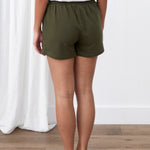 Weekend Cotton Knit Lounge Shorts | Olive-4