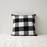 Piha European Pillowcase | Black/White-1