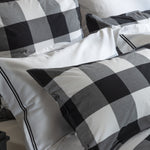 Piha European Pillowcase | Black/White-2