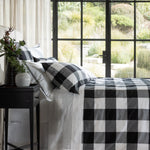 Piha European Pillowcase | Black/White-3