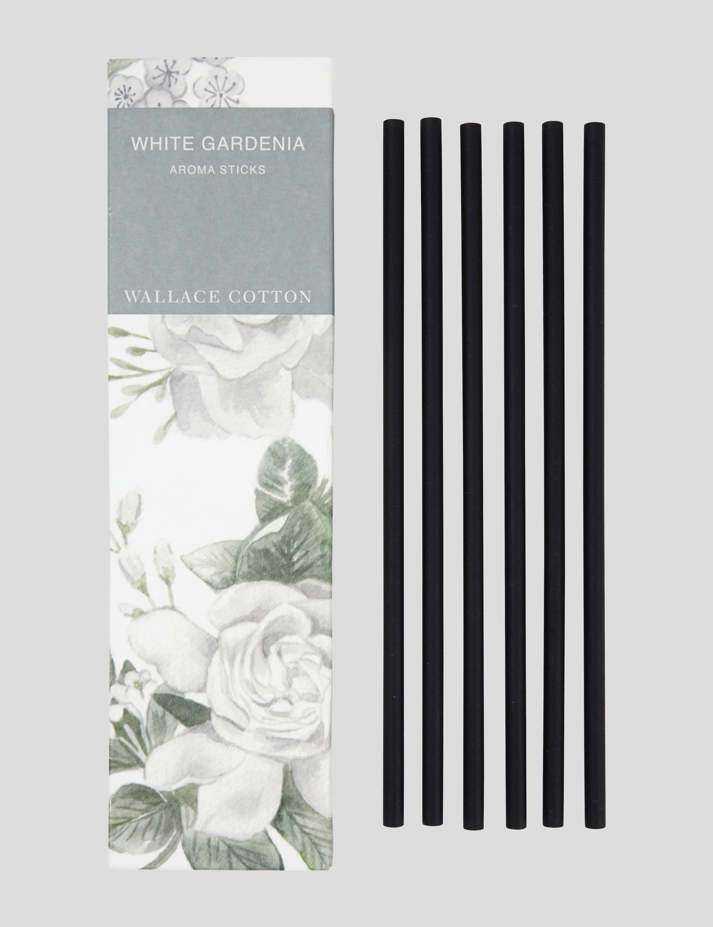 White Gardenia Aroma Sticks Set of 6 | White-3