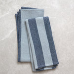 Wilson Waffle Tea Towel Set of 2 | Blue Stripe-1