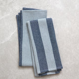Wilson Waffle Tea Towel Set of 2 | Blue Stripe-1