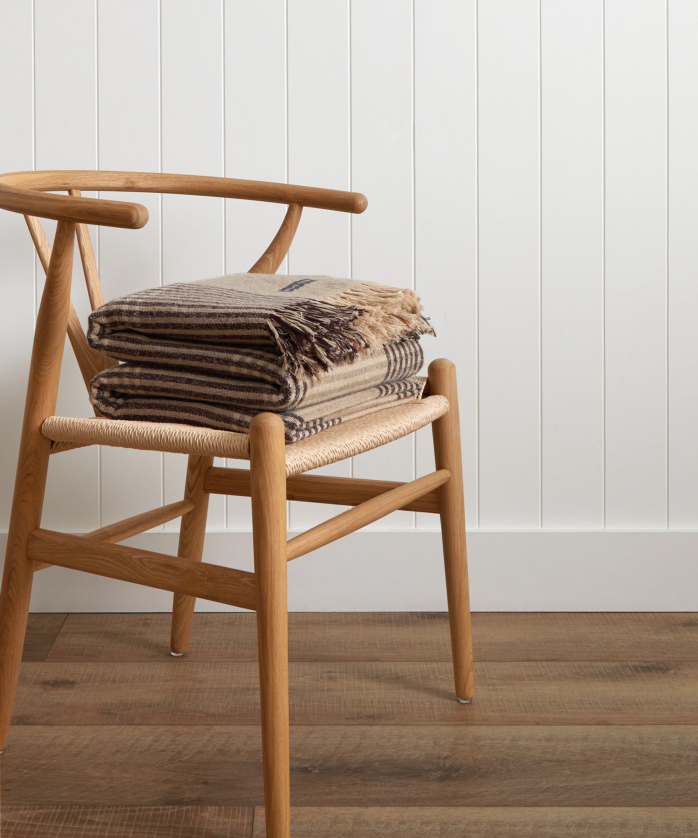 Winslow Woollen Blanket | Cocoa Natural-1