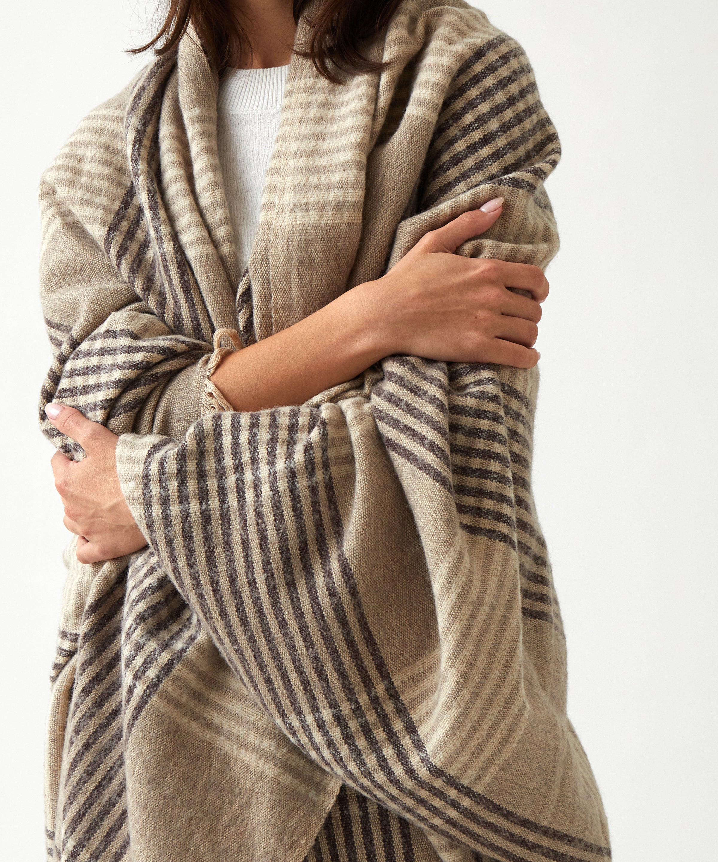 Winslow Woollen Blanket | Cocoa Natural-2
