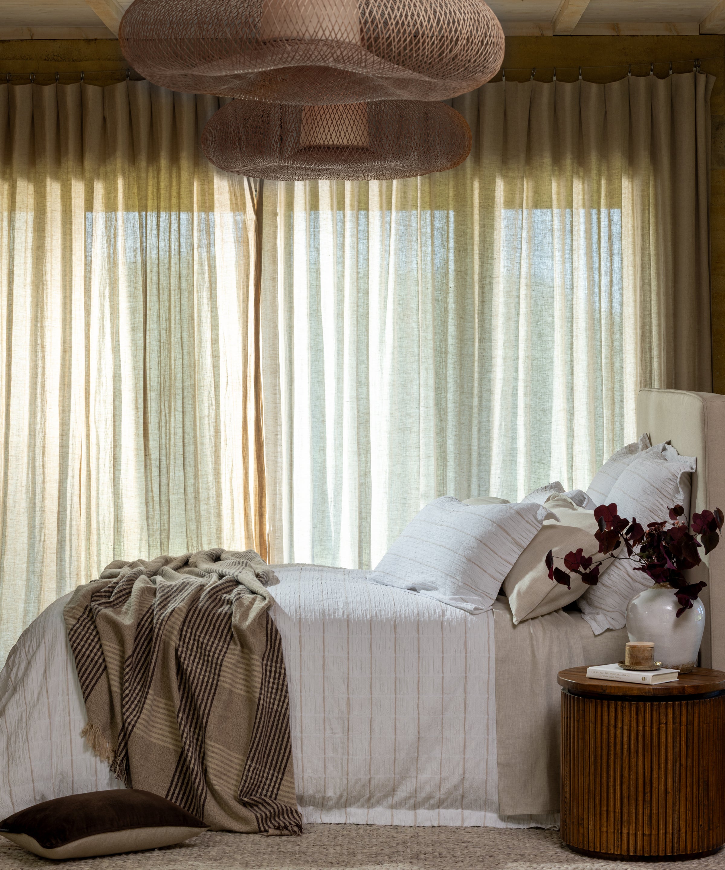 Winslow Woollen Blanket | Cocoa Natural-4