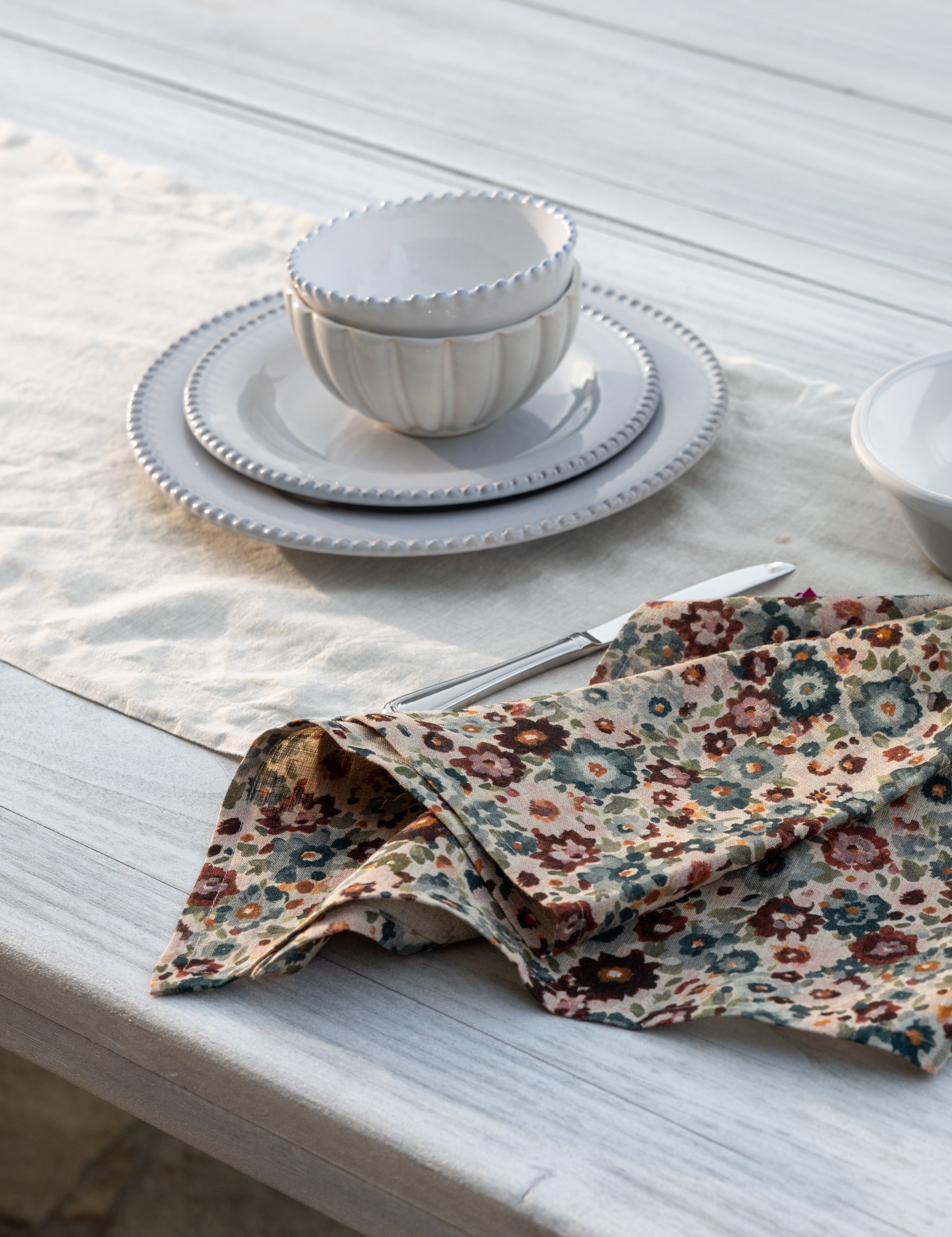 Zinnia Linen Tea Towel | Floral-2