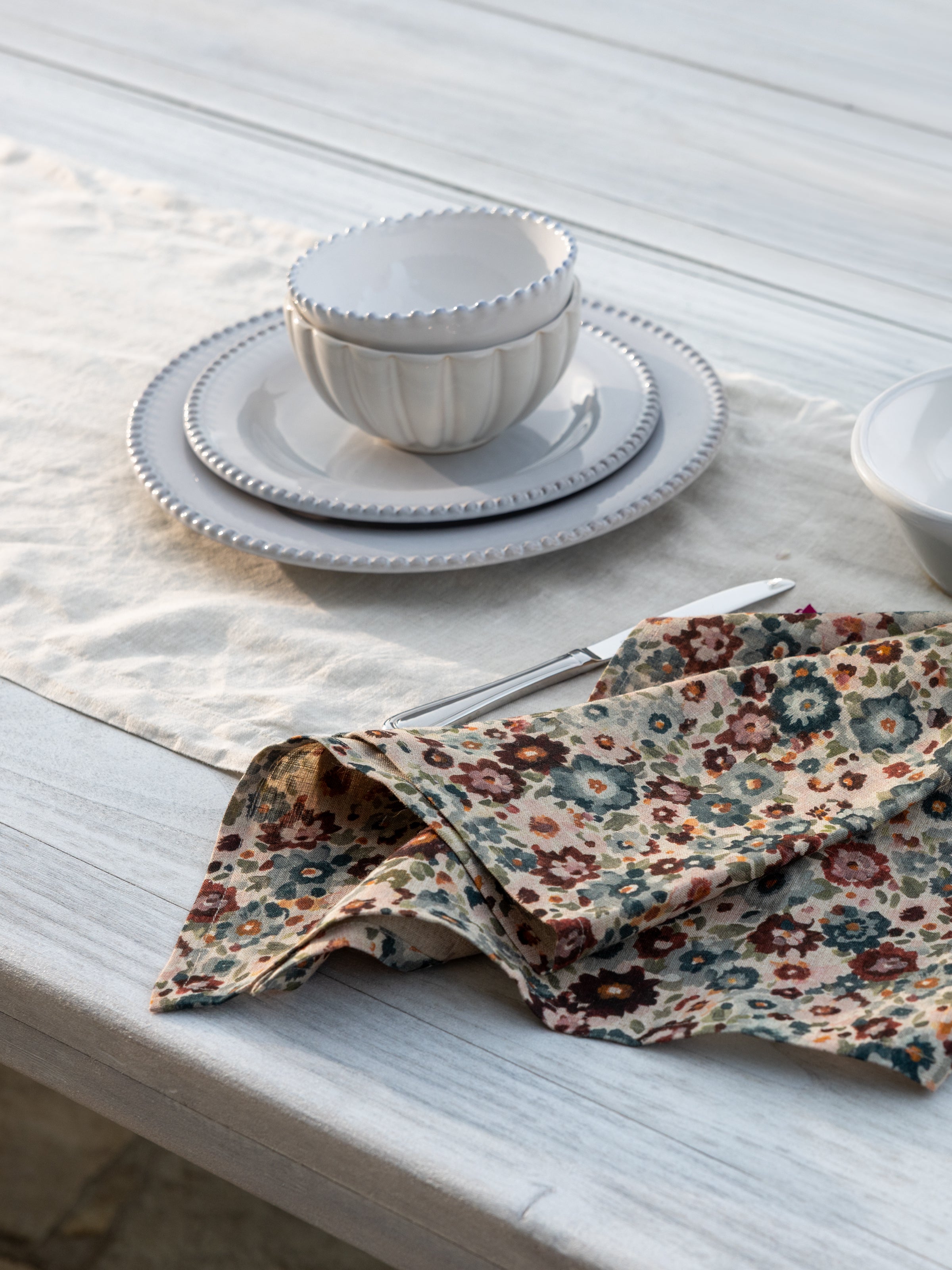 Zinnia Linen Tea Towel | Floral-2