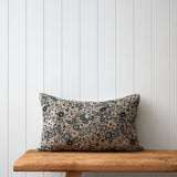 Zinnia Rectangle Cushion Cover | Blue Floral-1