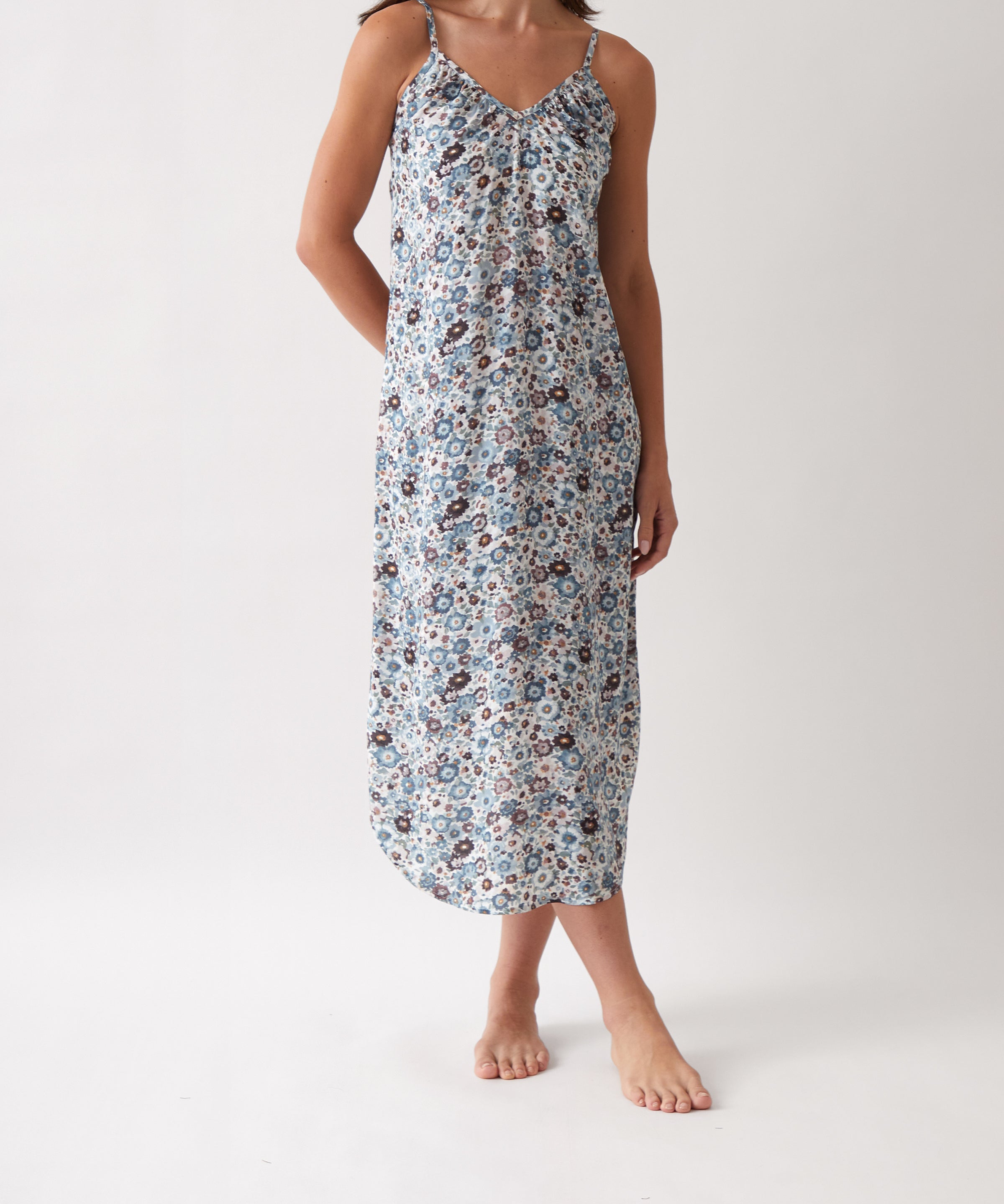 Zoe Full Length Nightie | Floral-1