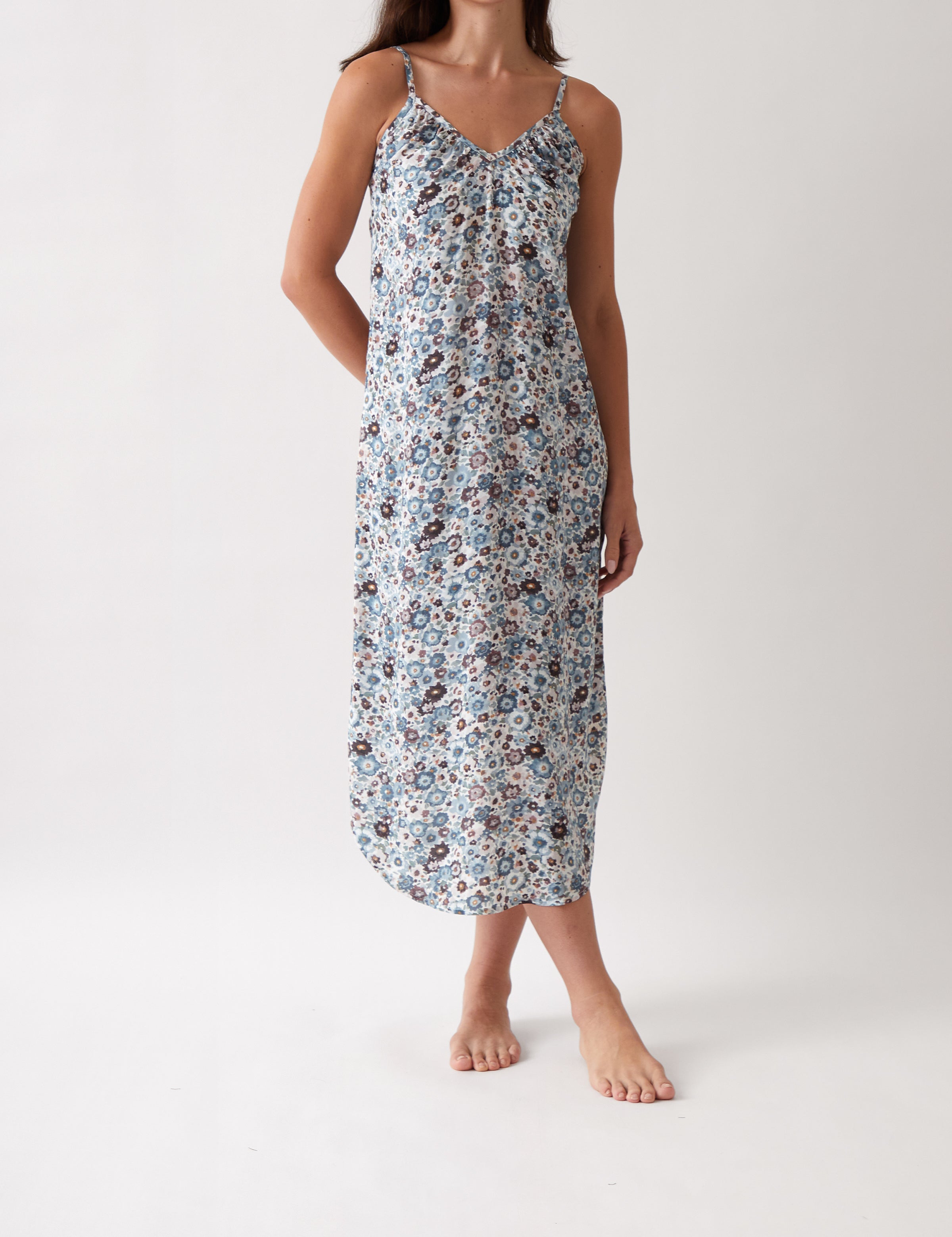 Zoe Full Length Nightie | Floral-1