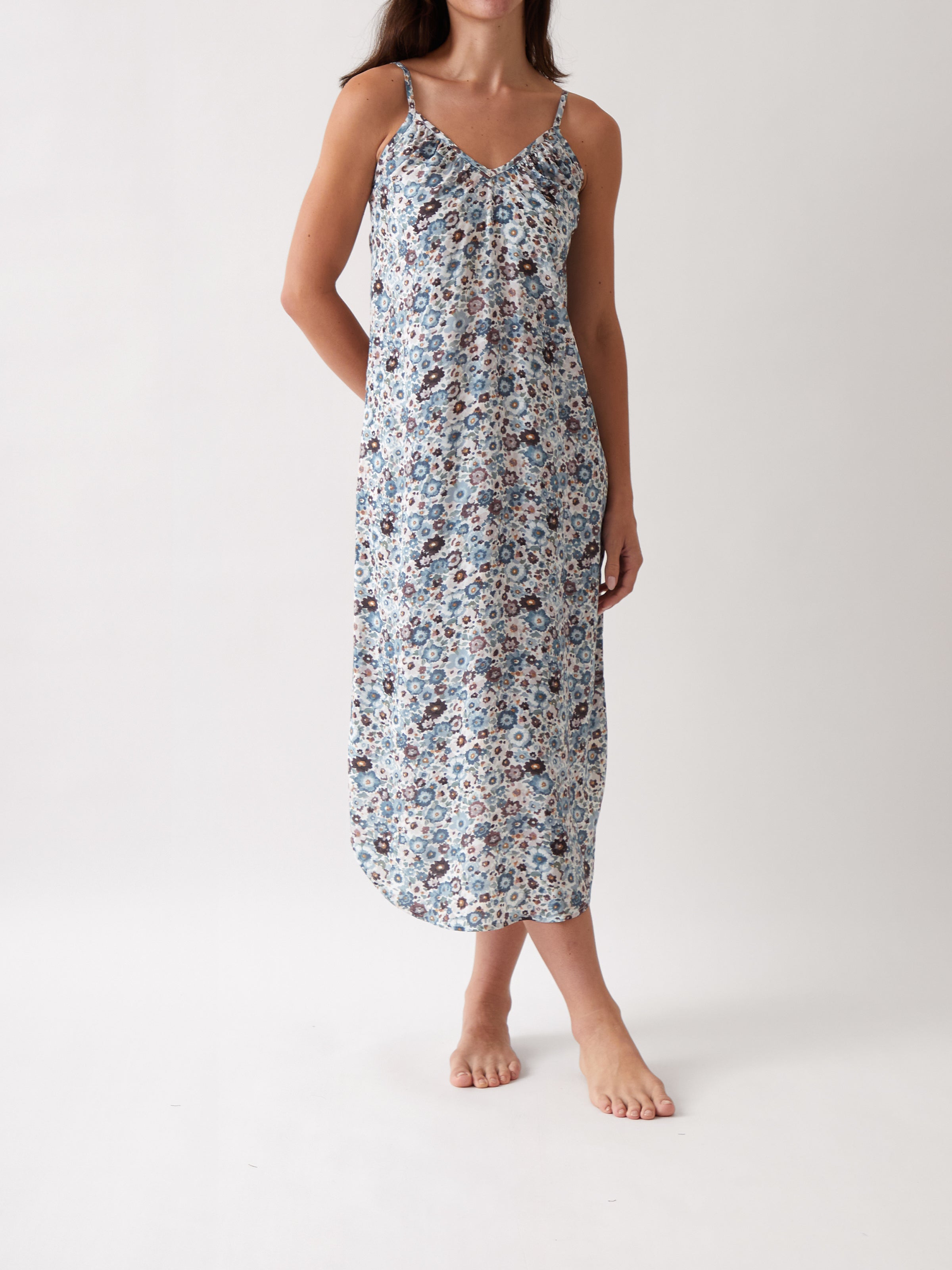 Zoe Full Length Nightie | Floral-1