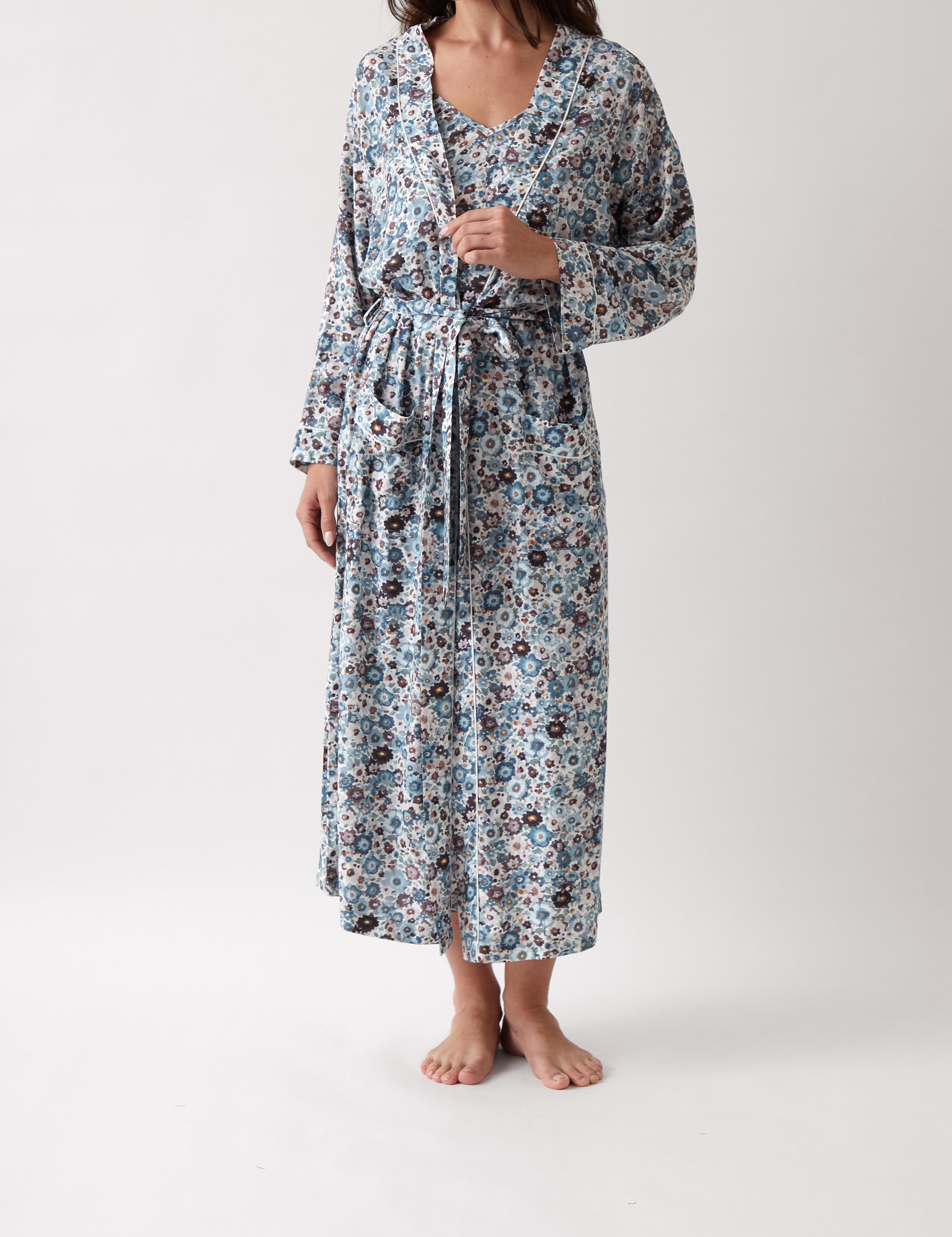 Zoe Full Length Robe | Floral-1
