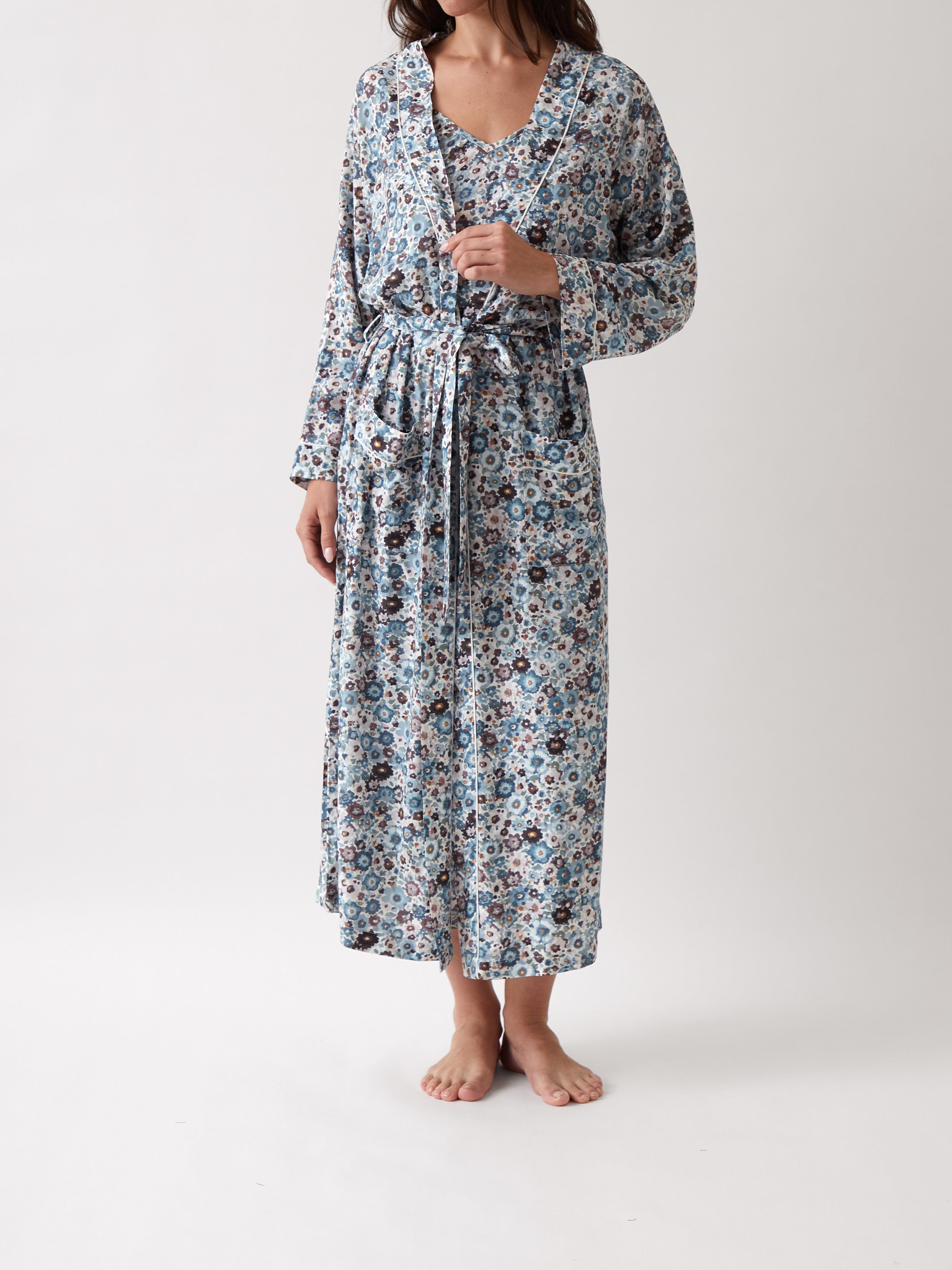 Zoe Full Length Robe | Floral-1