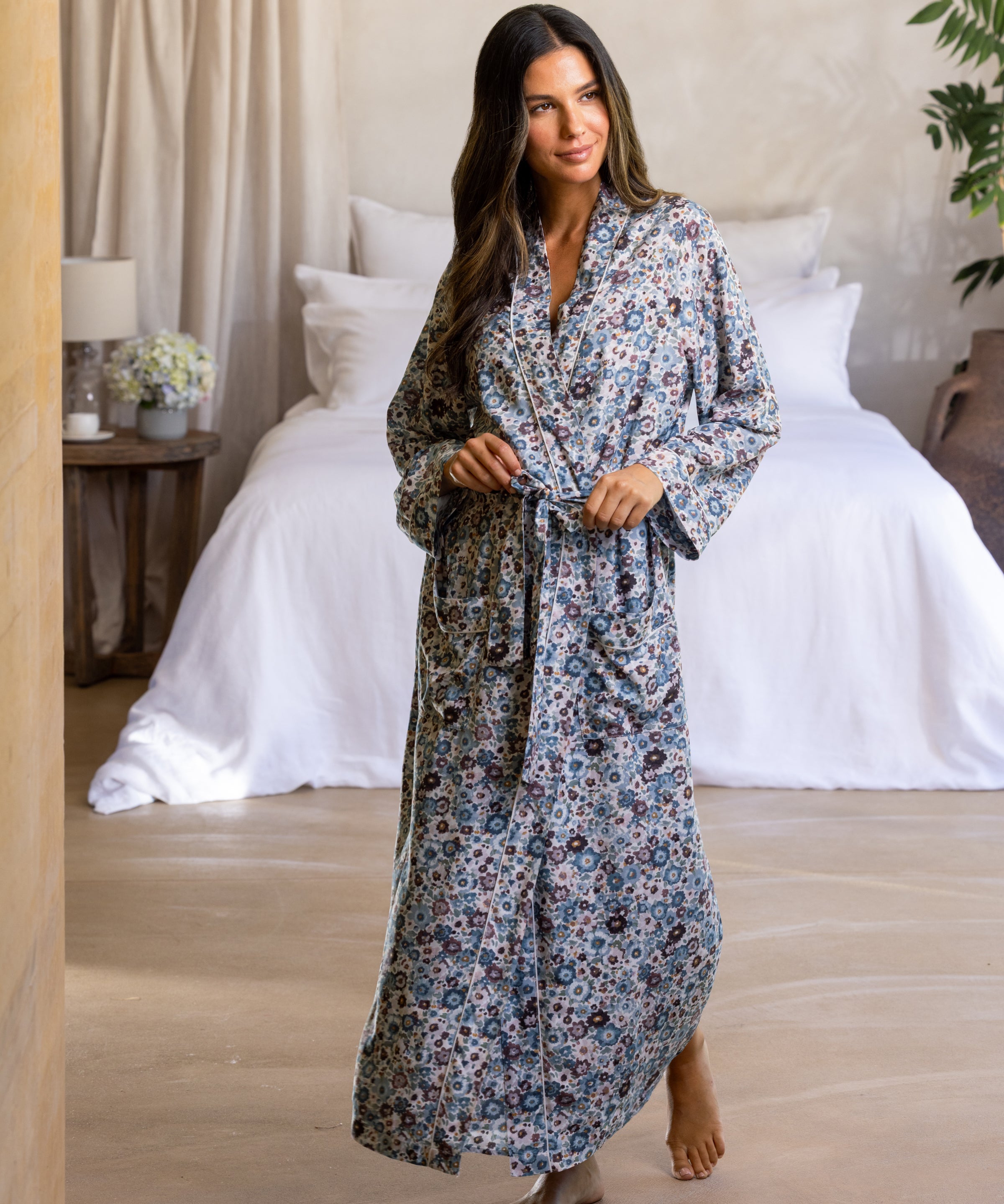 Zoe Full Length Robe | Floral-3