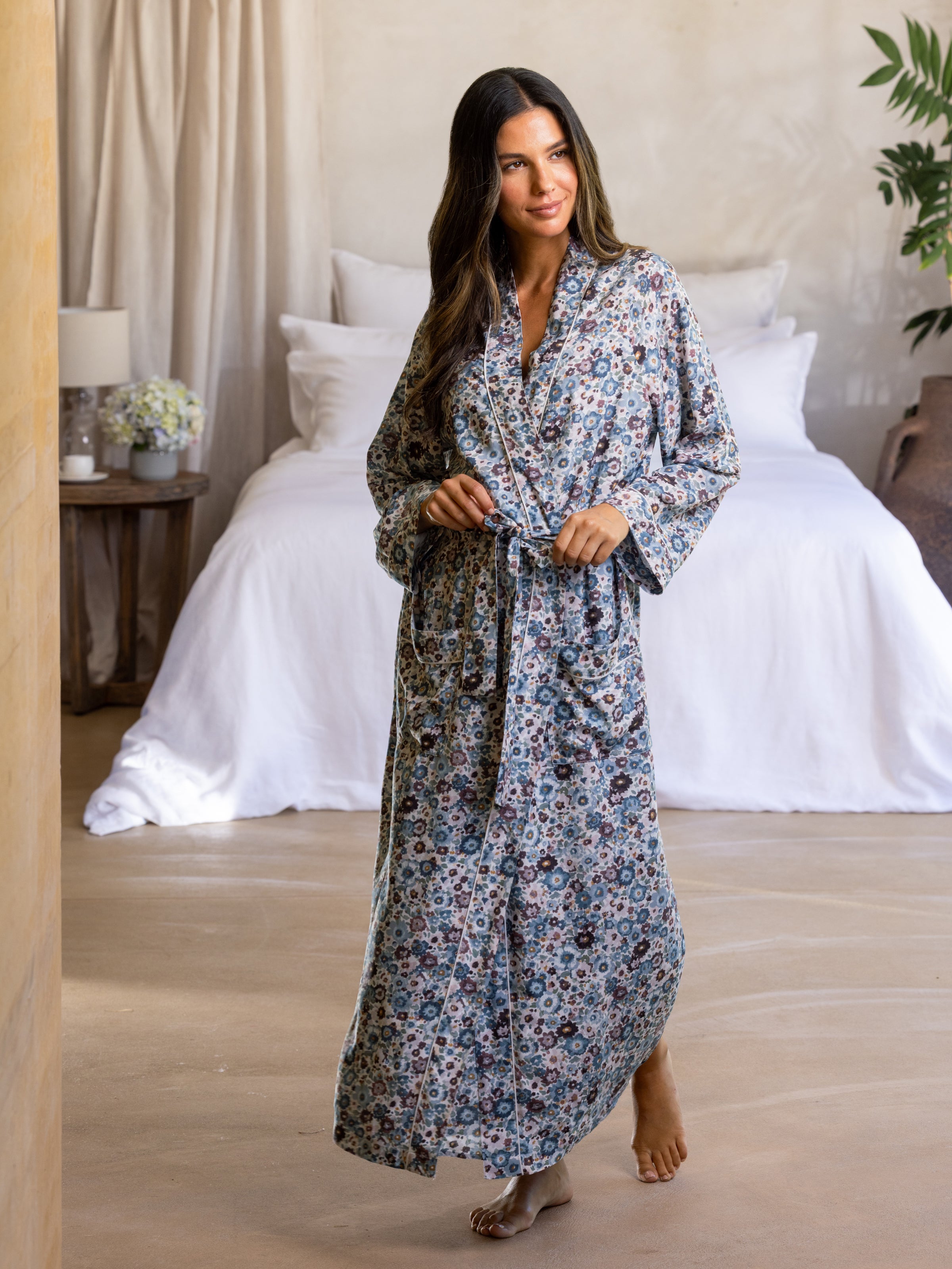 Zoe Full Length Robe | Floral-3