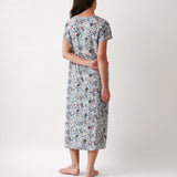 Zoe Full Length Short Sleeve Nightie | Floral-4