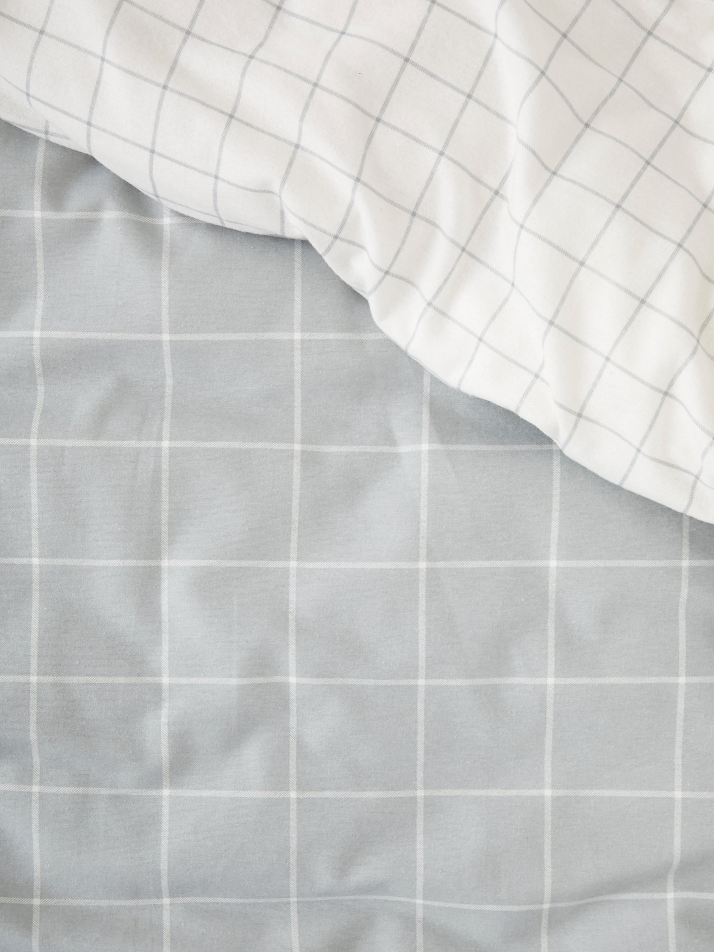 Cardrona Reversible Flannel Duvet Set | Blue White Check4