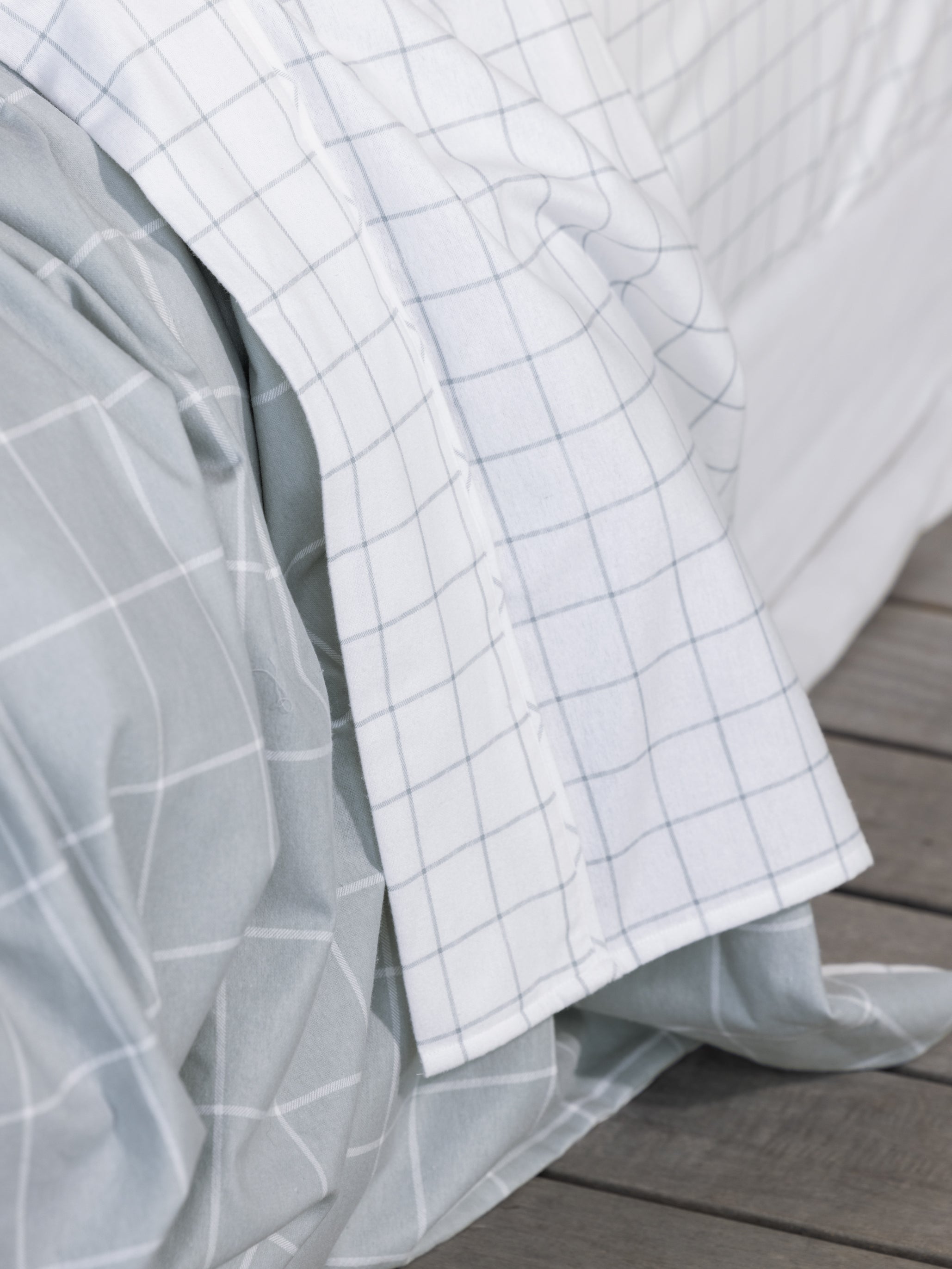 Cardrona Reversible Flannel Duvet Set | Blue White Check5