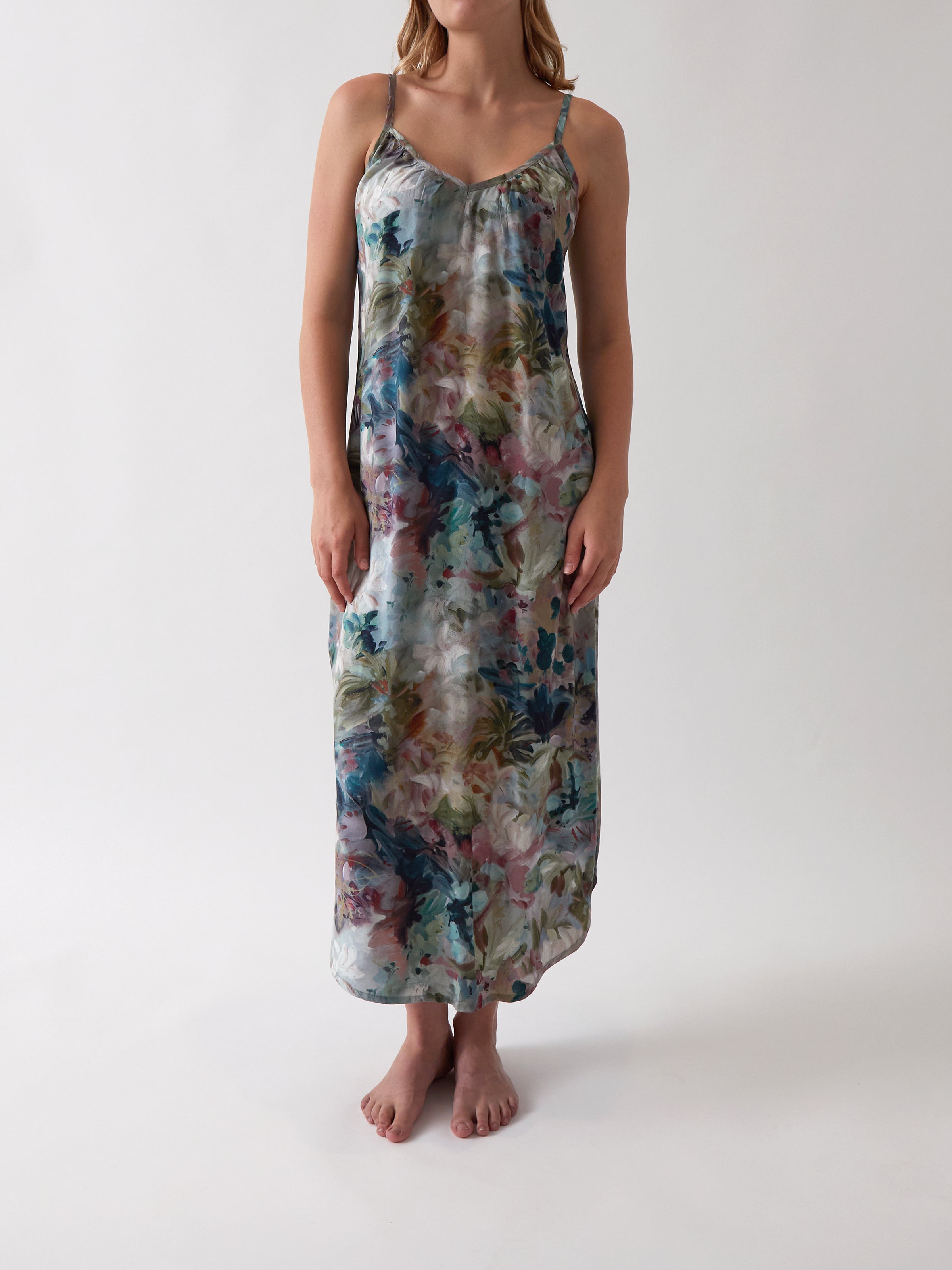 Florence Full Length Nightie | Floral1