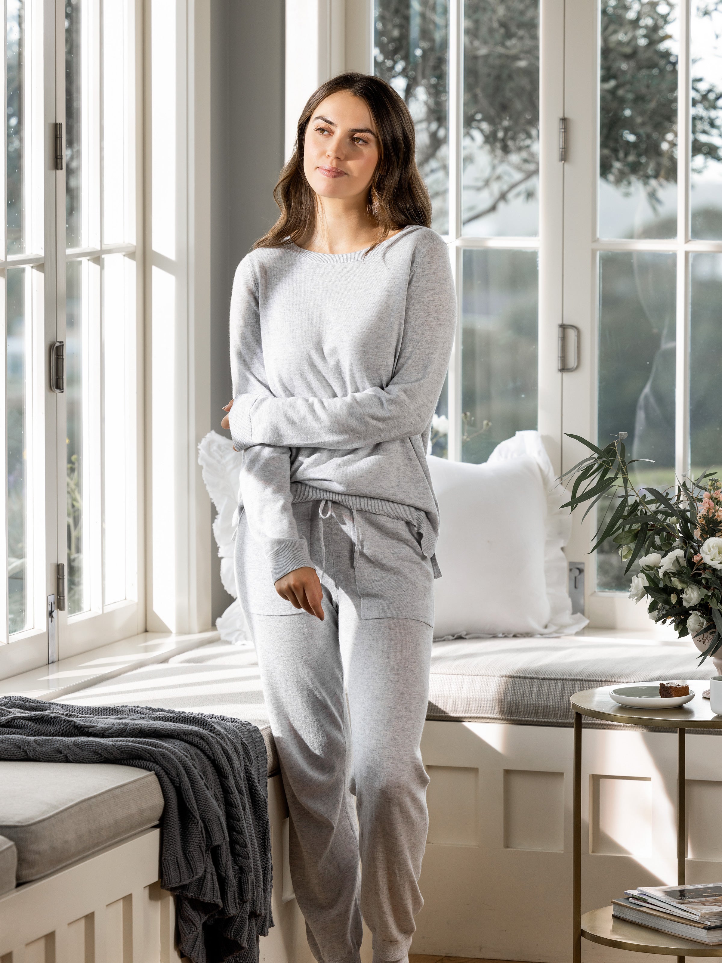 Responsible Cashmere Lounge Pant Dusty Lilac | Womens Country Road  Sleepwear » Filippo di Mauro